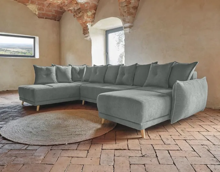 Lena - Canapé scandinave d'angle panoramique convertible gauche Lena - Canapé scandinave d'angle panoramique convertible gauche