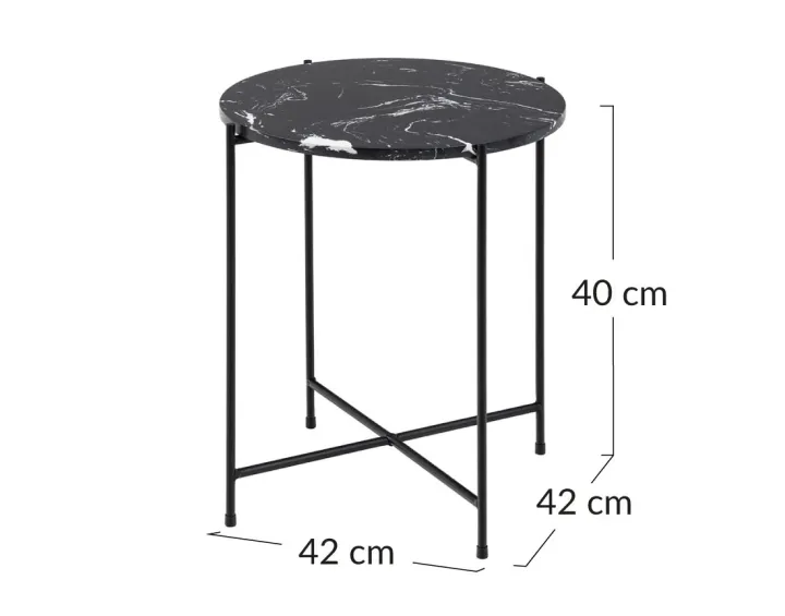 Table basse 42 cm plateau en marbre pieds en acier Ezaro Table basse 42 cm plateau en marbre pieds en acier Ezaro