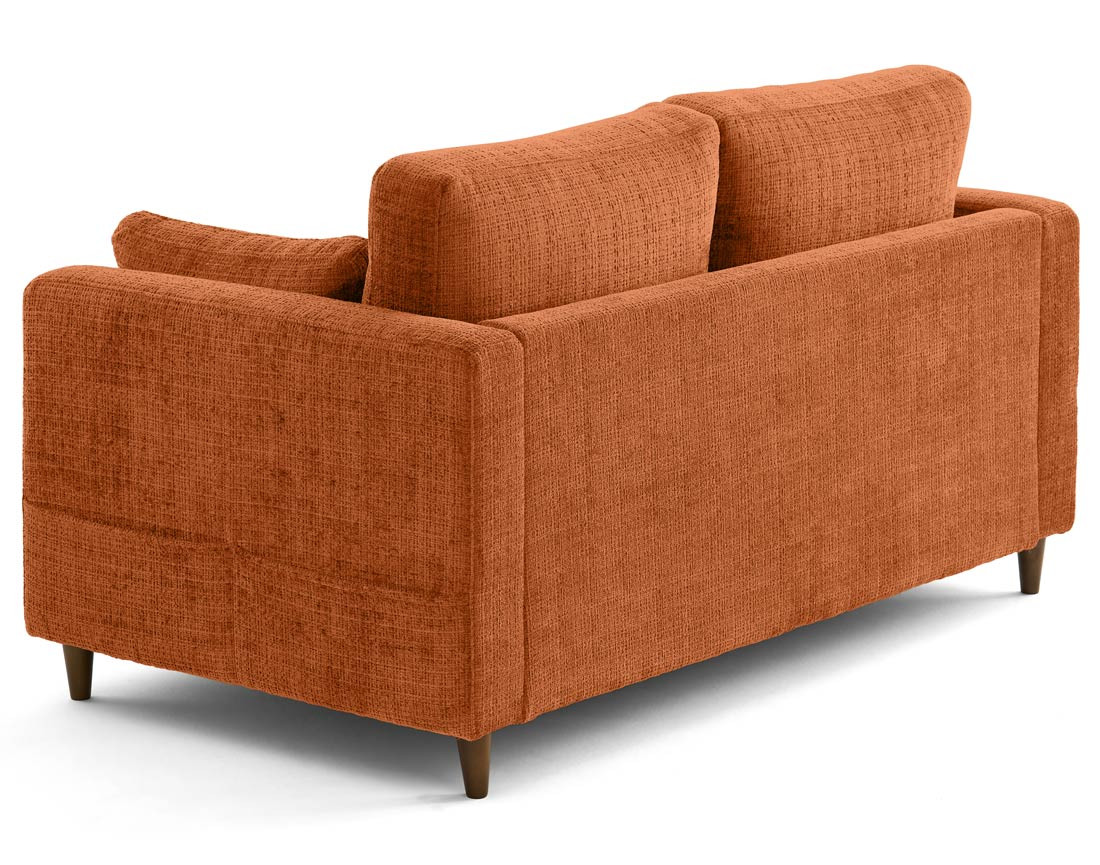 Canapé droit 2 places avec poche en velours texturé Anna