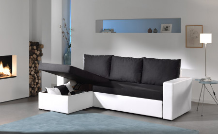 Orlando Blanc/gris Canapé d'angle convertible Orlando Blanc/gris Canapé d'angle convertible