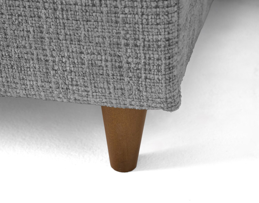 Canapé d'angle gauche 4 places convertible avec coffre en velours texturé Anna Canapé d'angle gauche 4 places convertible avec coffre en velours texturé Anna