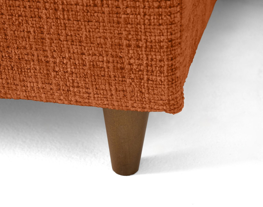 Canapé d'angle gauche 4 places convertible avec coffre en velours texturé Anna