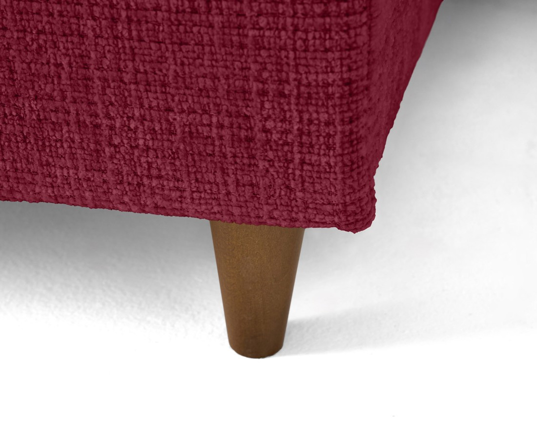 Canapé d'angle gauche 4 places convertible avec coffre en velours texturé Anna