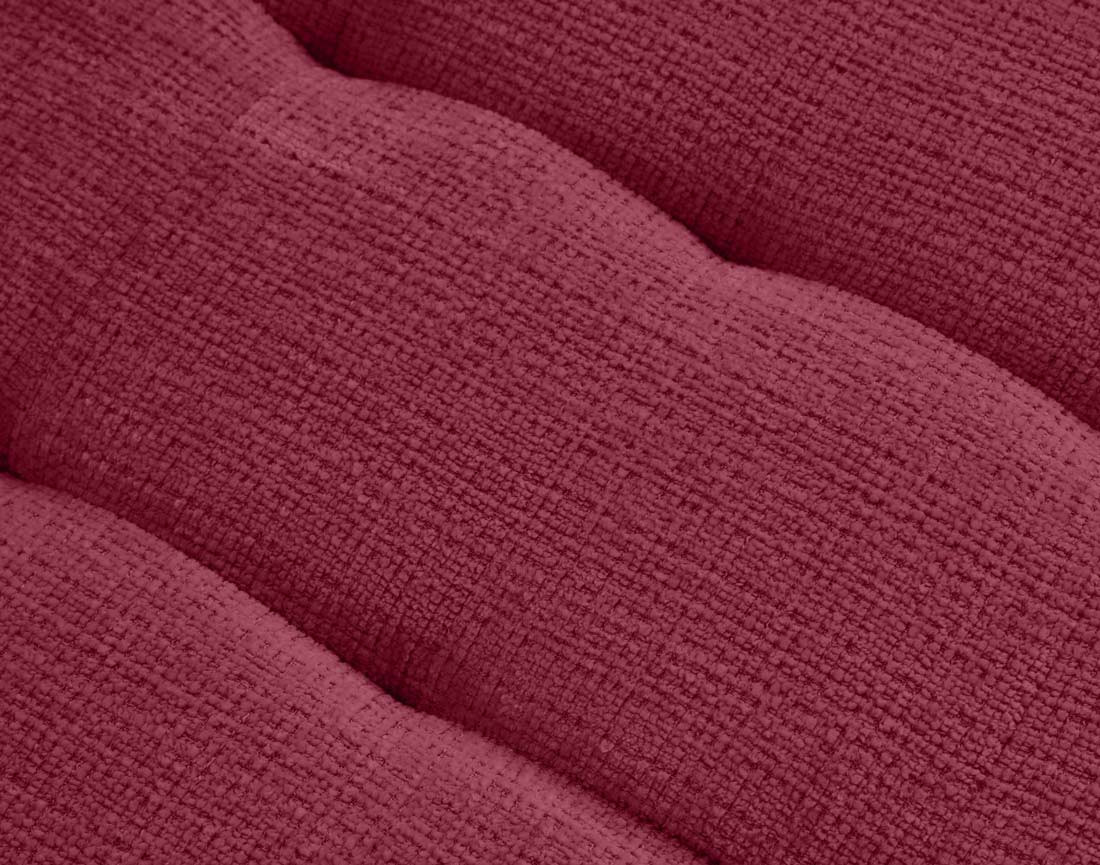 Canapé panoramique d'angle droit 7 places convertible avec coffre en velours texturé Anna