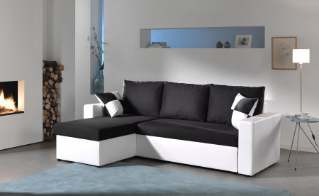 Orlando Blanc/gris Canapé d'angle convertible Orlando Blanc/gris Canapé d'angle convertible