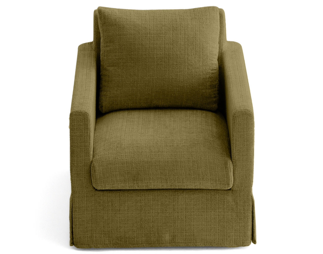 Fauteuil déhoussable en velours texturé Serena
