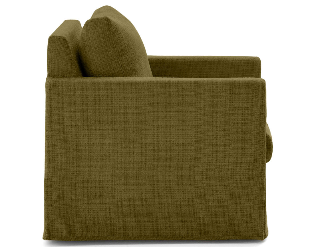 Fauteuil déhoussable en velours texturé Serena