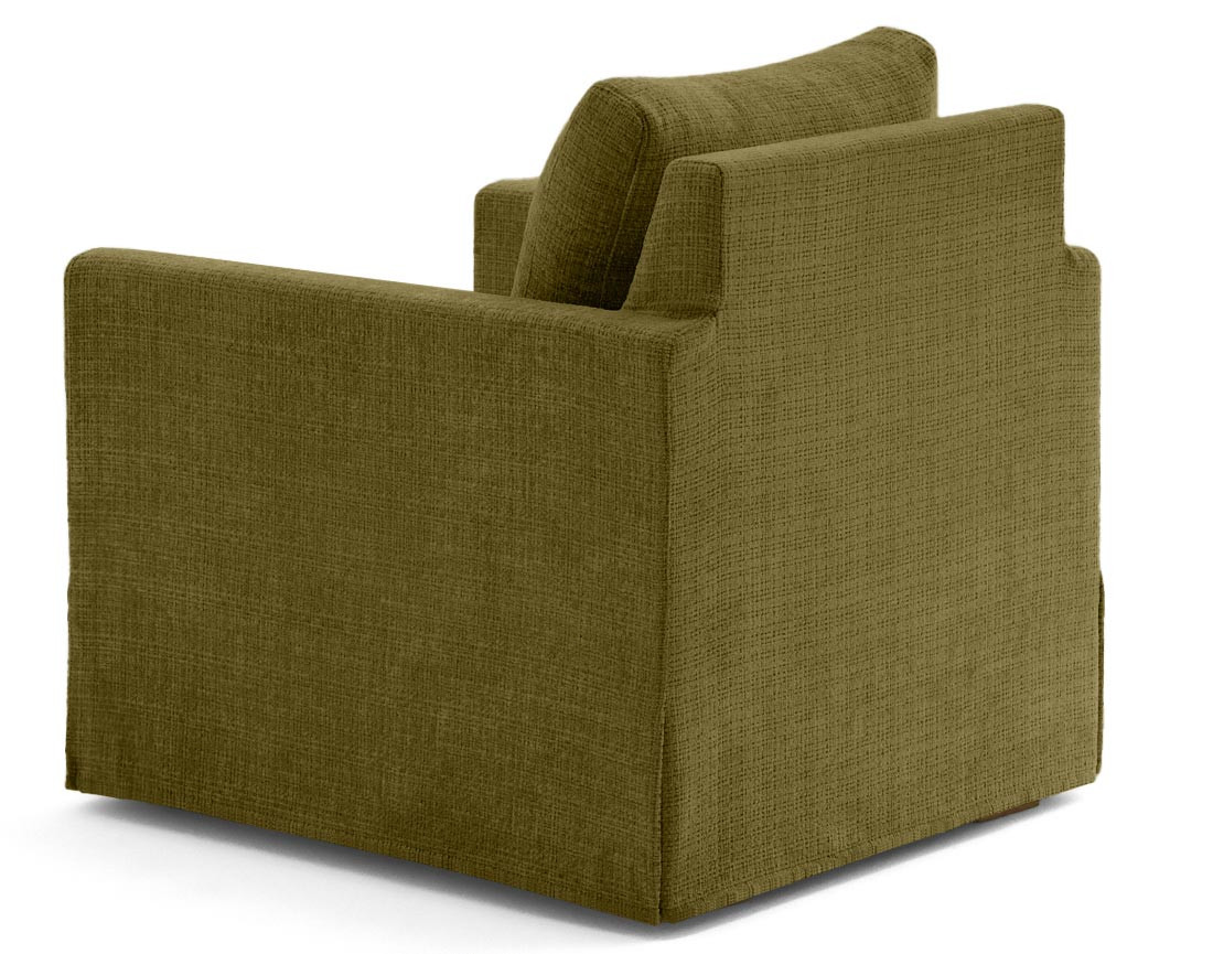 Fauteuil déhoussable en velours texturé Serena