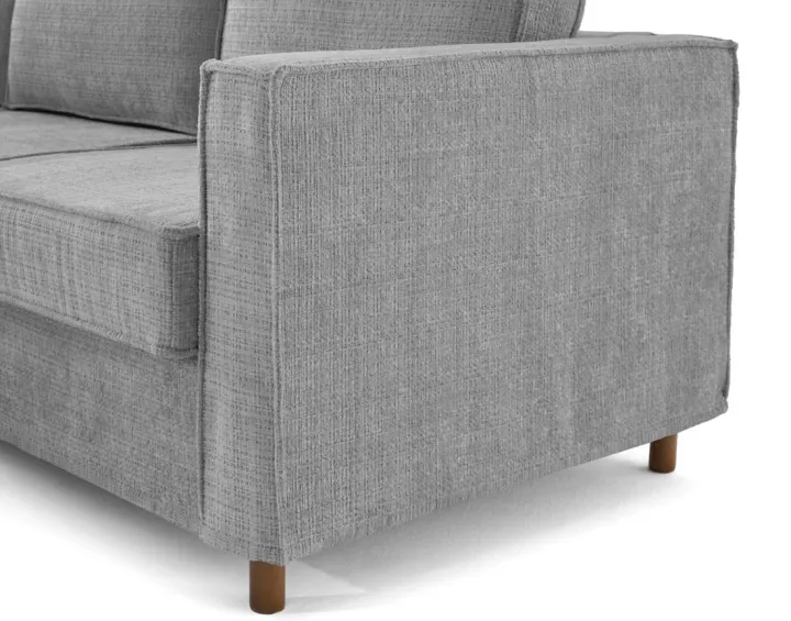 Canapé déhoussable d'angle gauche 5 places en velours texturé Jake Canapé déhoussable d'angle gauche 5 places en velours texturé Jake