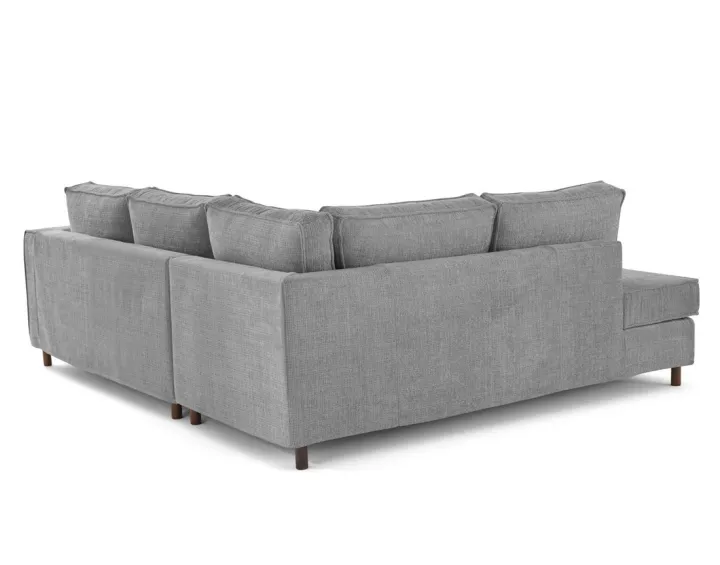 Canapé déhoussable d'angle gauche 5 places en velours texturé Jake Canapé déhoussable d'angle gauche 5 places en velours texturé Jake