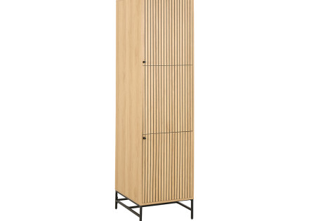Armoire dressing avec étagères et penderie bois et pieds métal Marc