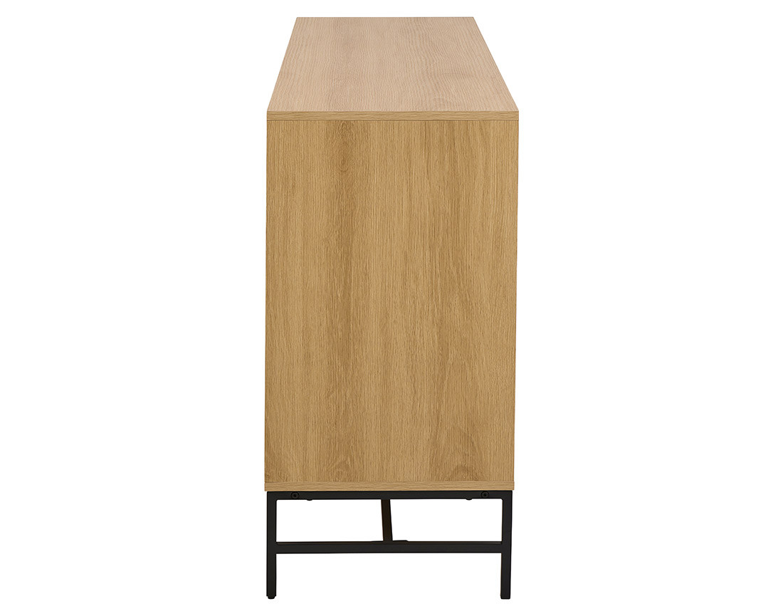 Commode 6 tiroirs bois pieds en métal Marc