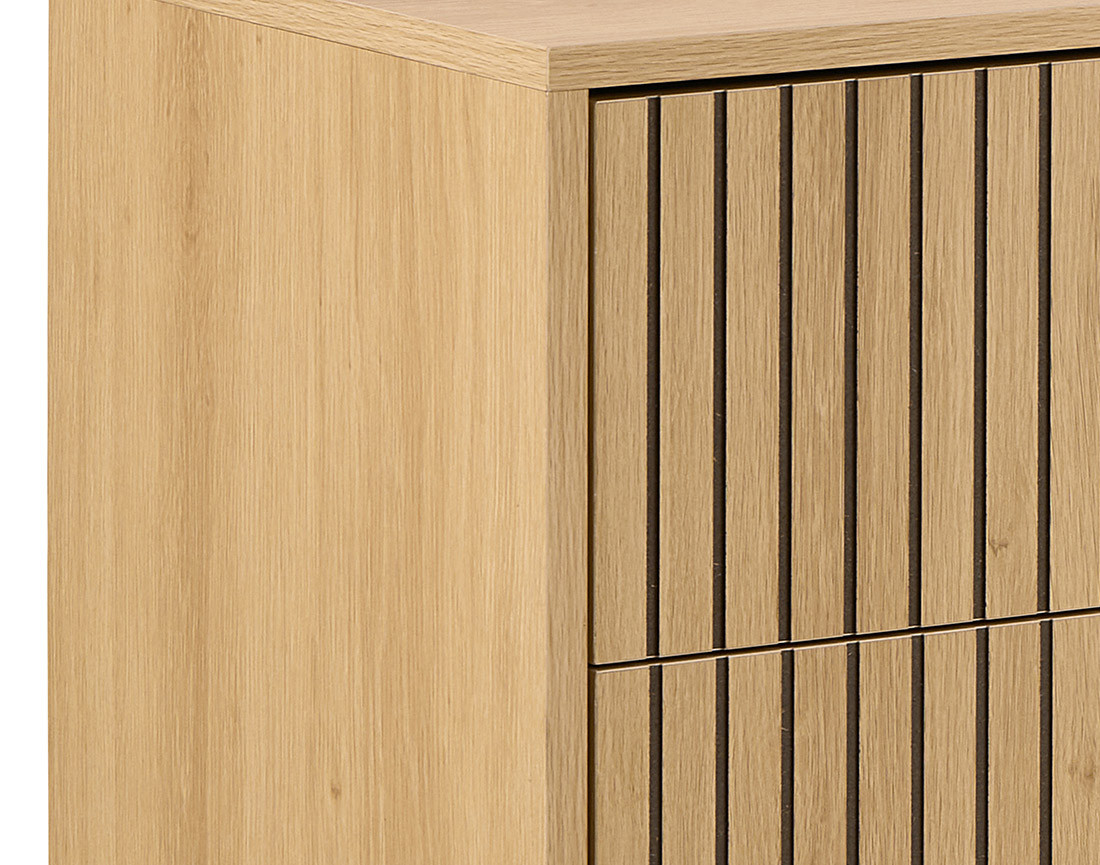 Commode 6 tiroirs bois pieds en métal Marc