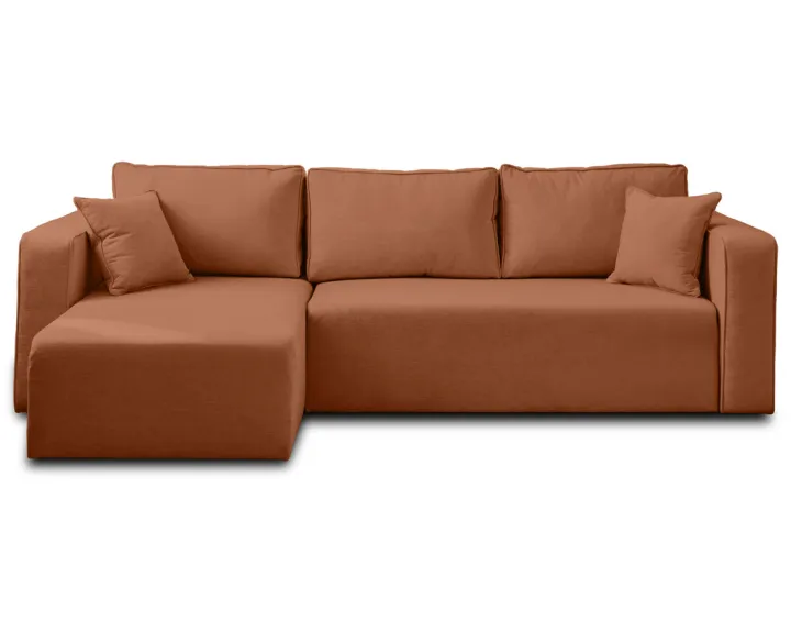 Canapé d'angle réversible 4 places convertible avec coffre en tissu Topaze Canapé d'angle réversible 4 places convertible avec coffre en tissu Topaze