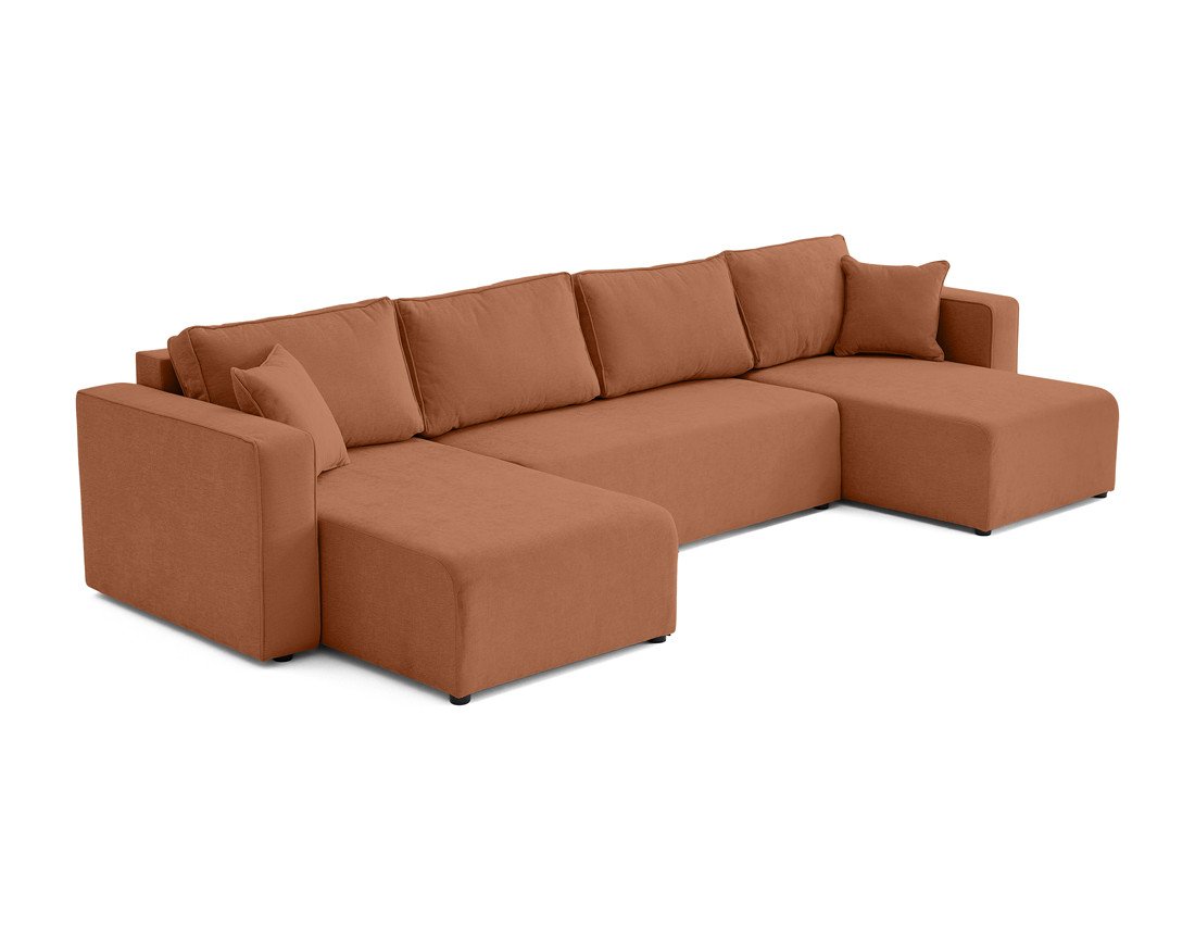 Canapé panoramique 7 places - convertible avec coffre - Topaze