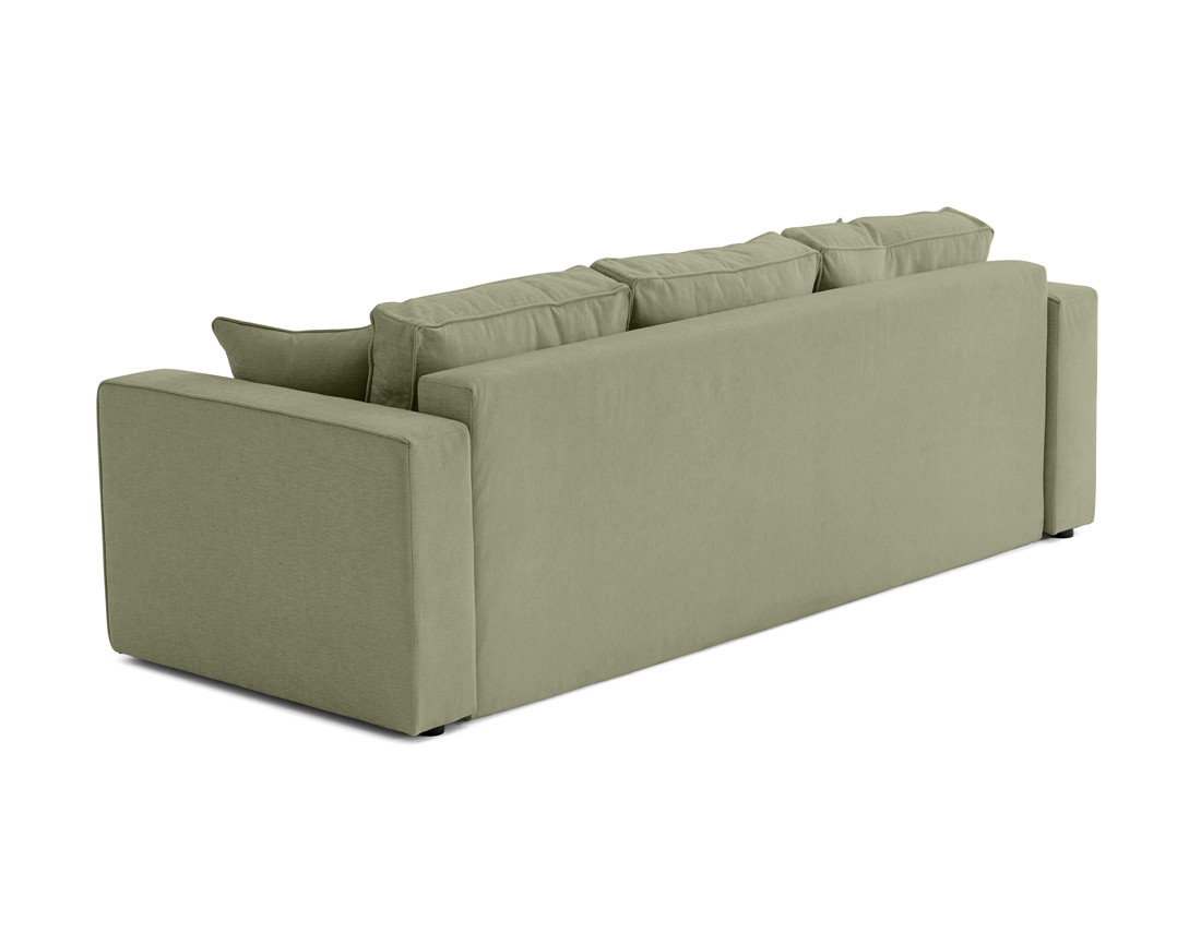 Canapé 3 places - convertible avec coffre - en tissu - Topaze