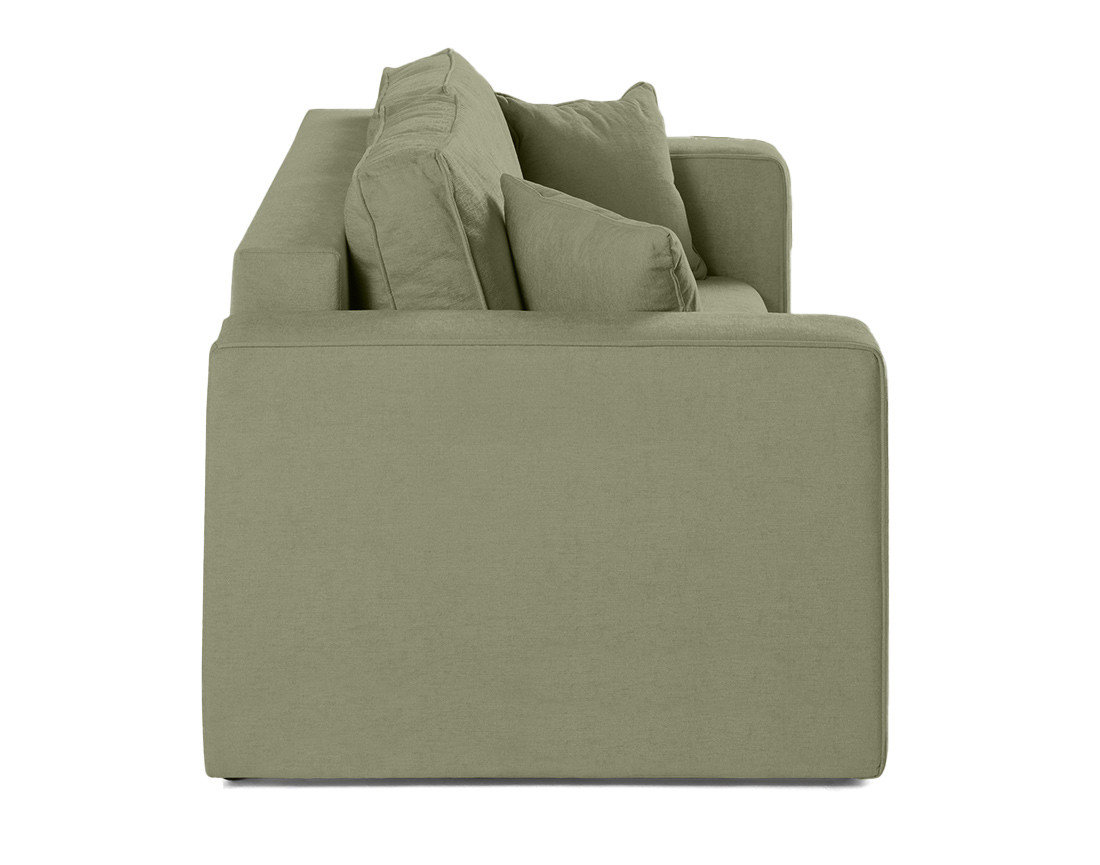 Canapé droit 2 places en tissu Topaze