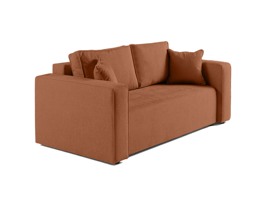 Canapé droit 2 places en tissu Topaze