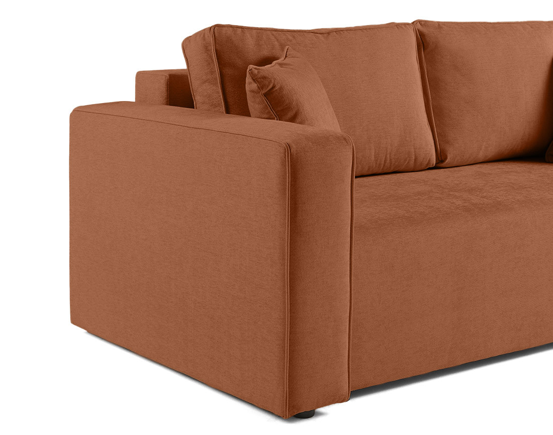 Canapé droit 2 places en tissu Topaze