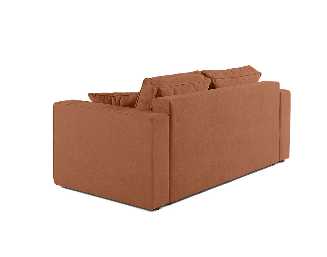 Canapé droit 2 places en tissu Topaze