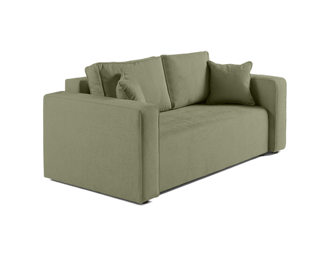 Canapé droit 2 places en tissu Topaze