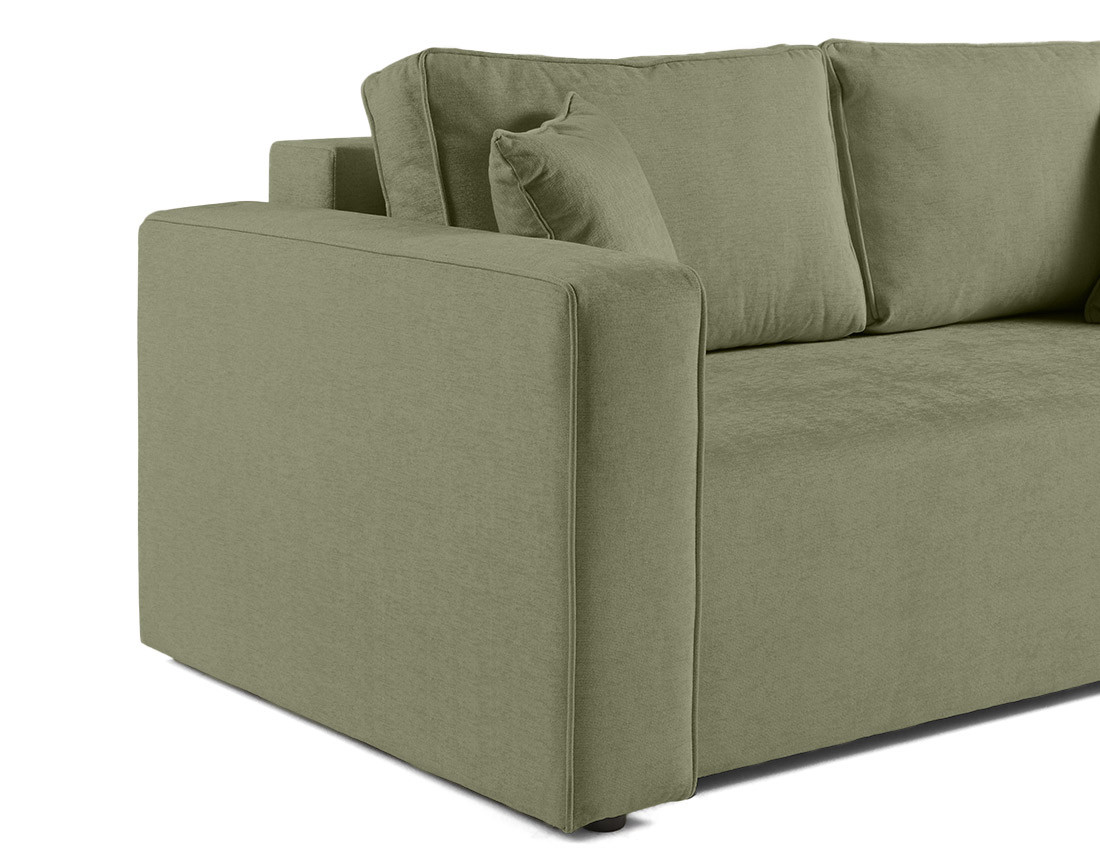 Canapé droit 2 places en tissu Topaze