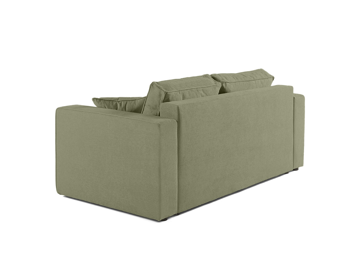 Canapé droit 2 places en tissu Topaze