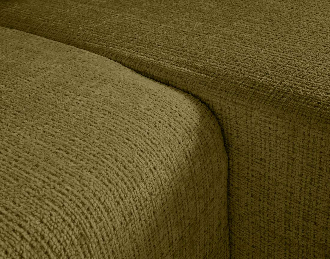 Canapé d'angle déhoussable réversible 4 places en velours texturé Topaze