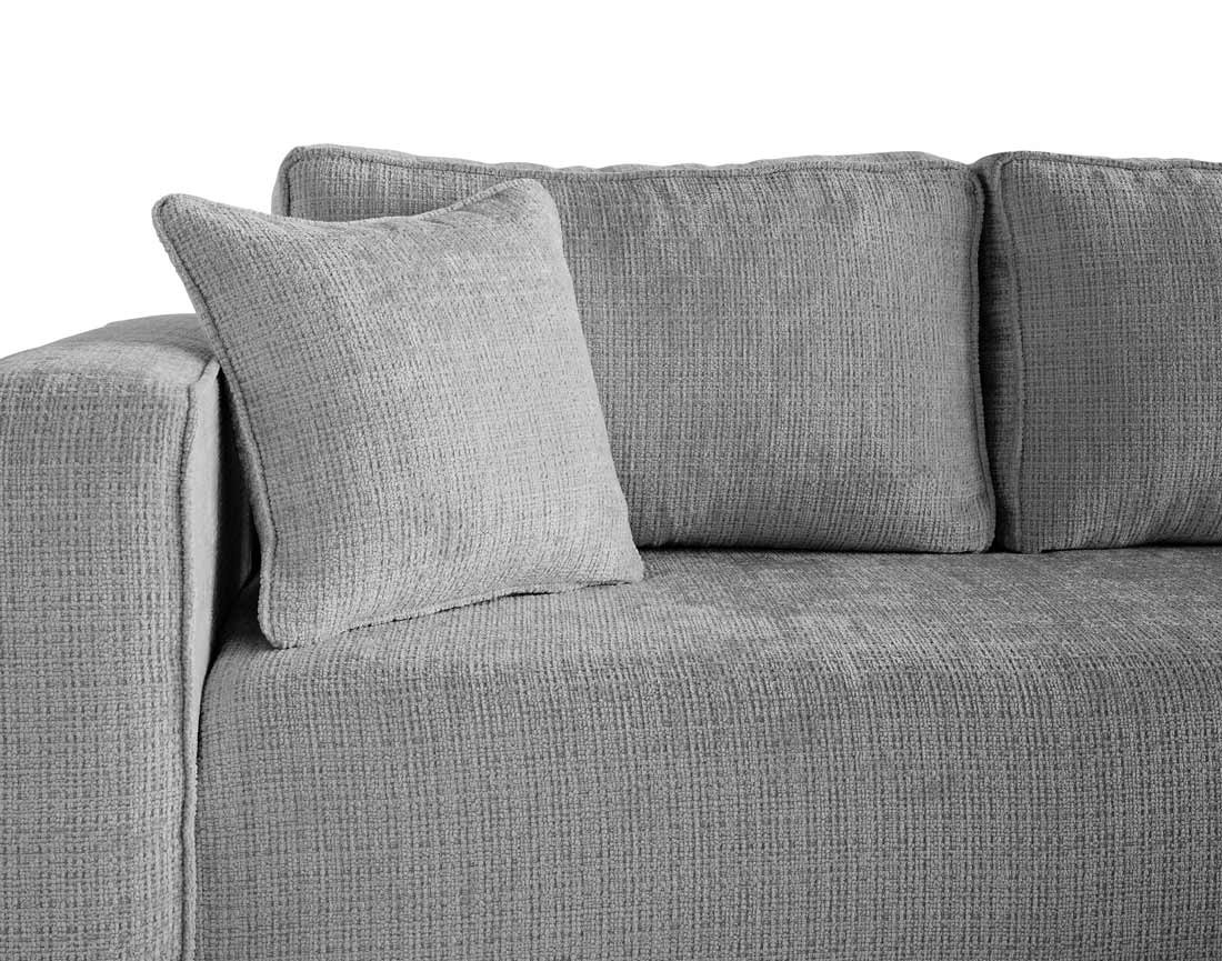 Canapé d'angle déhoussable réversible 4 places en velours texturé Topaze