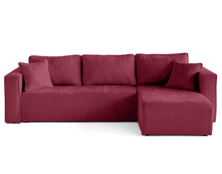Housse en velours texturé pour canapé d'angle réversible 4 places Housse en velours texturé pour canapé d'angle réversible 4 places