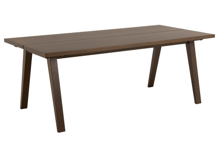 Table à manger rectangulaire chêne foncé 6 personnes Pauline