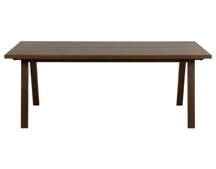 Table à manger rectangulaire chêne foncé 6 personnes Pauline