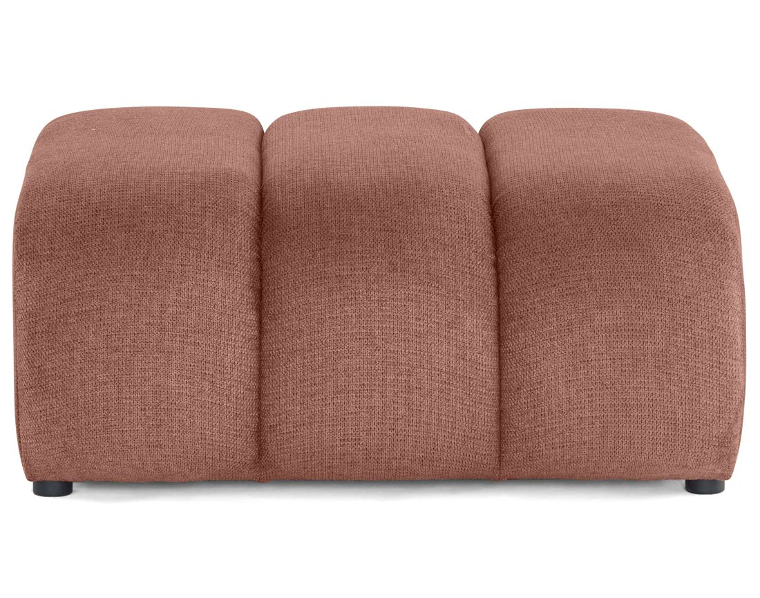 Pouf en tissu texturé Debbie