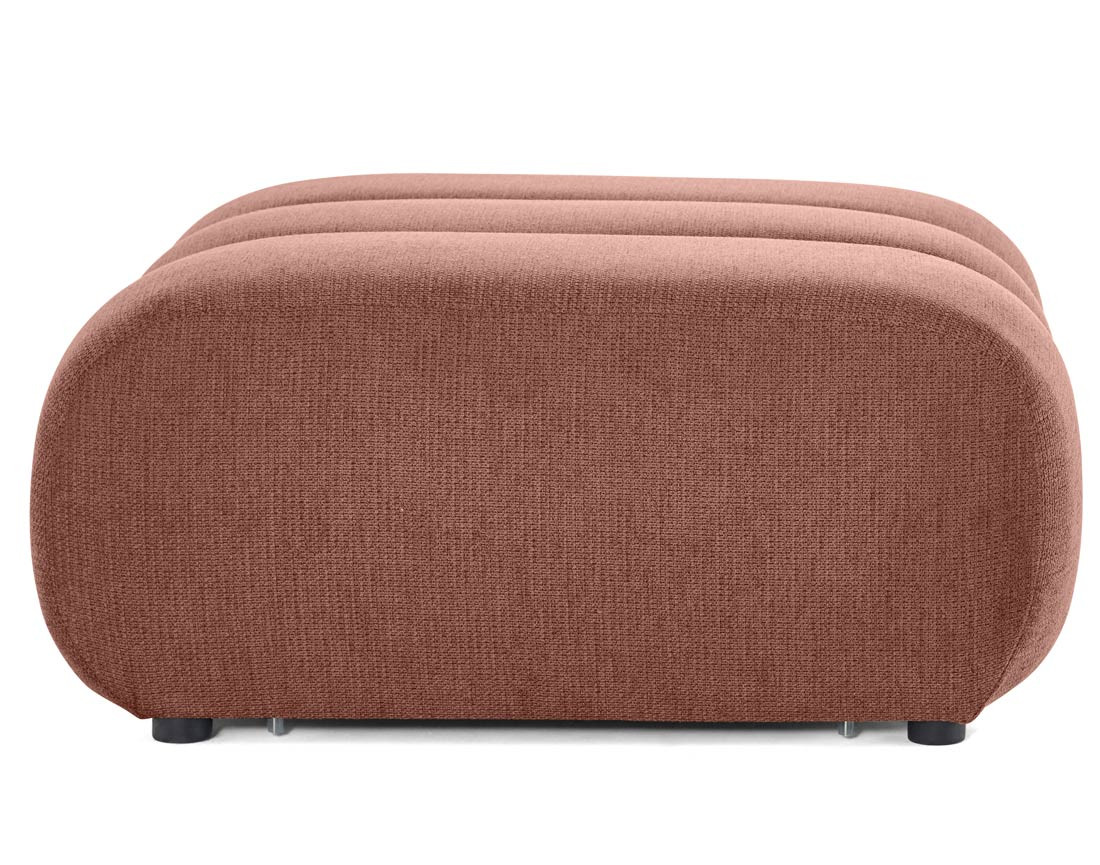 Pouf en tissu texturé Debbie