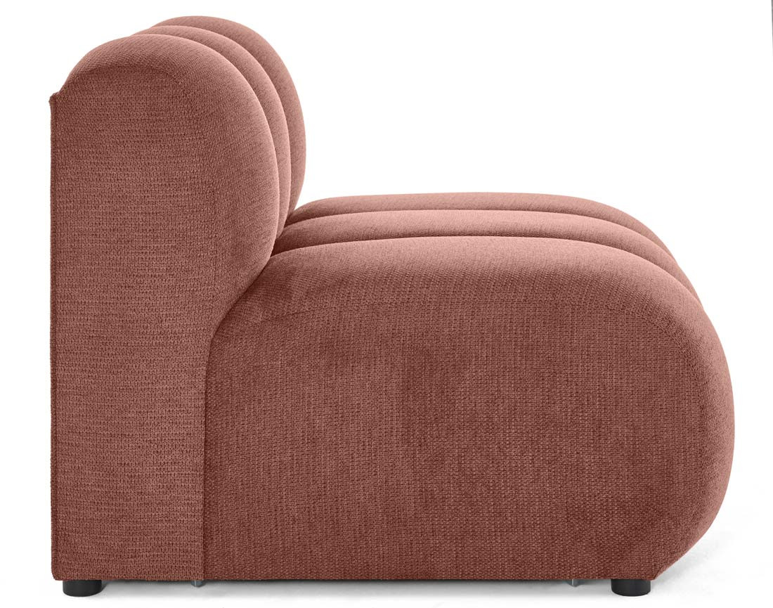 Module d'assise sans accoudoirs en tissu texturé Debbie Module d'assise sans accoudoirs en tissu texturé Debbie