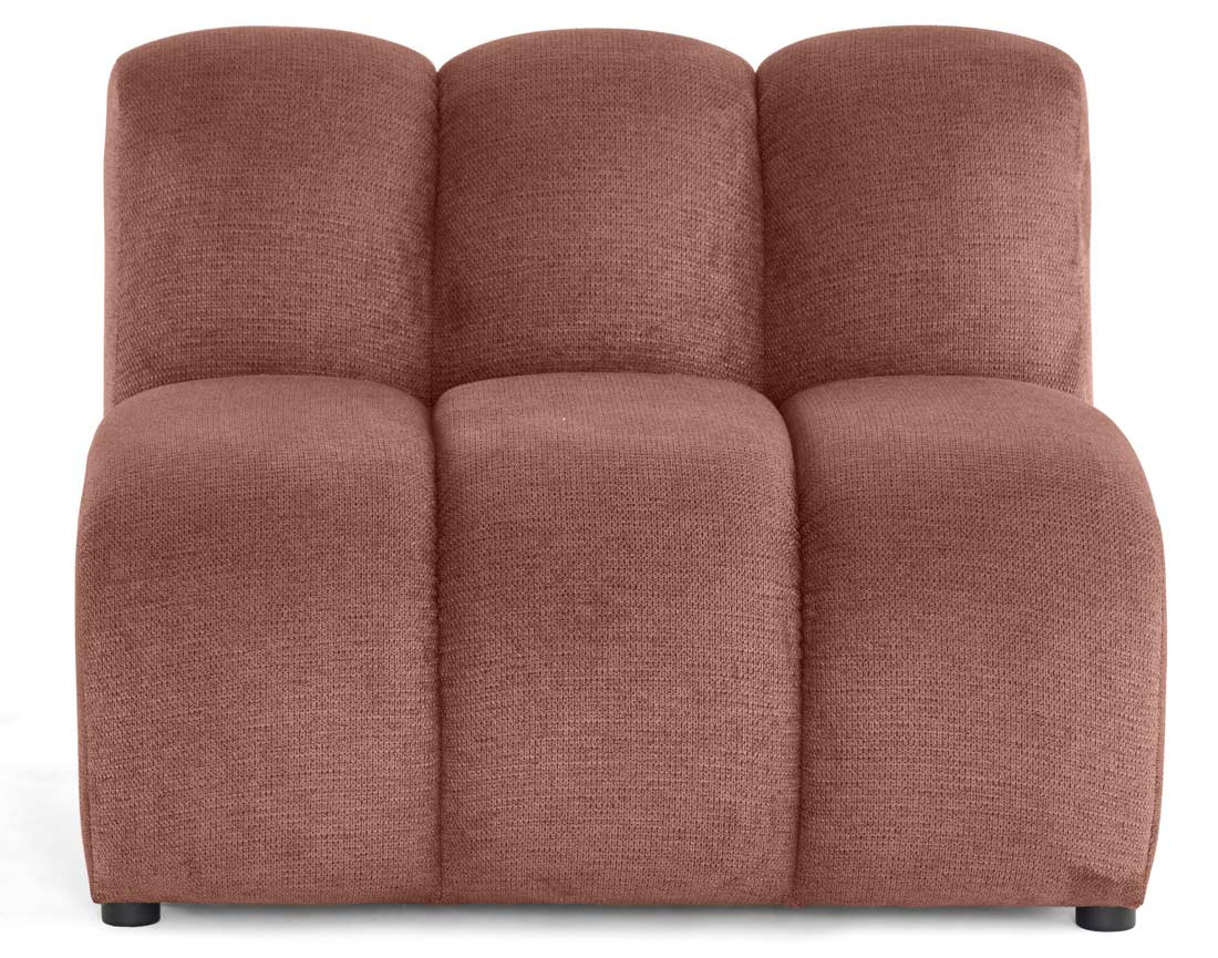 Module d'assise sans accoudoirs en tissu texturé Debbie Module d'assise sans accoudoirs en tissu texturé Debbie