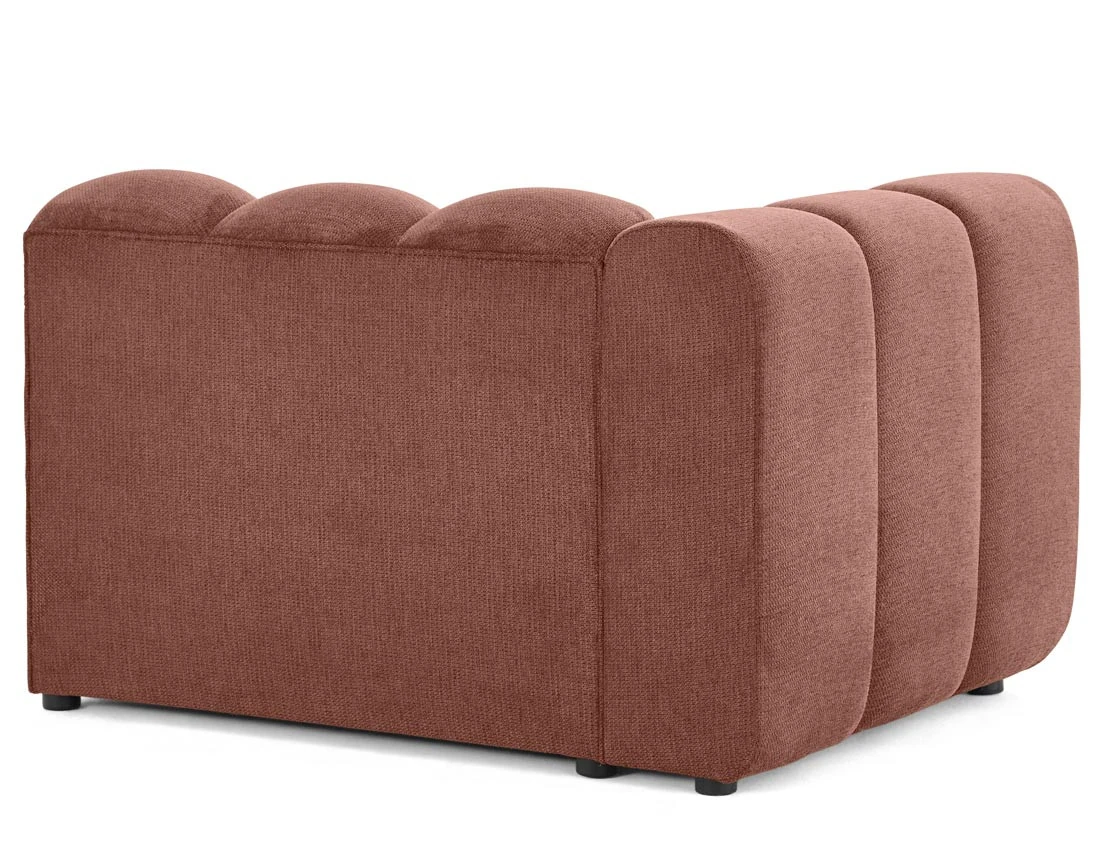 Module d'assise gauche en tissu texturé Debbie