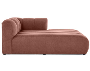 Module d'assise méridienne droit en tissu texturé Debbie