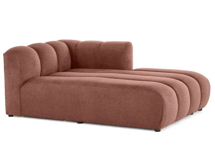 Module d'assise méridienne droit en tissu texturé Debbie