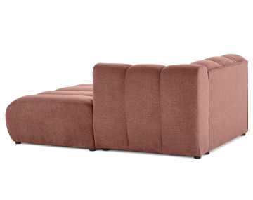 Module d'assise méridienne droit en tissu texturé Debbie