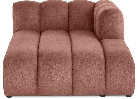 Module d'assise méridienne droit en tissu texturé Debbie