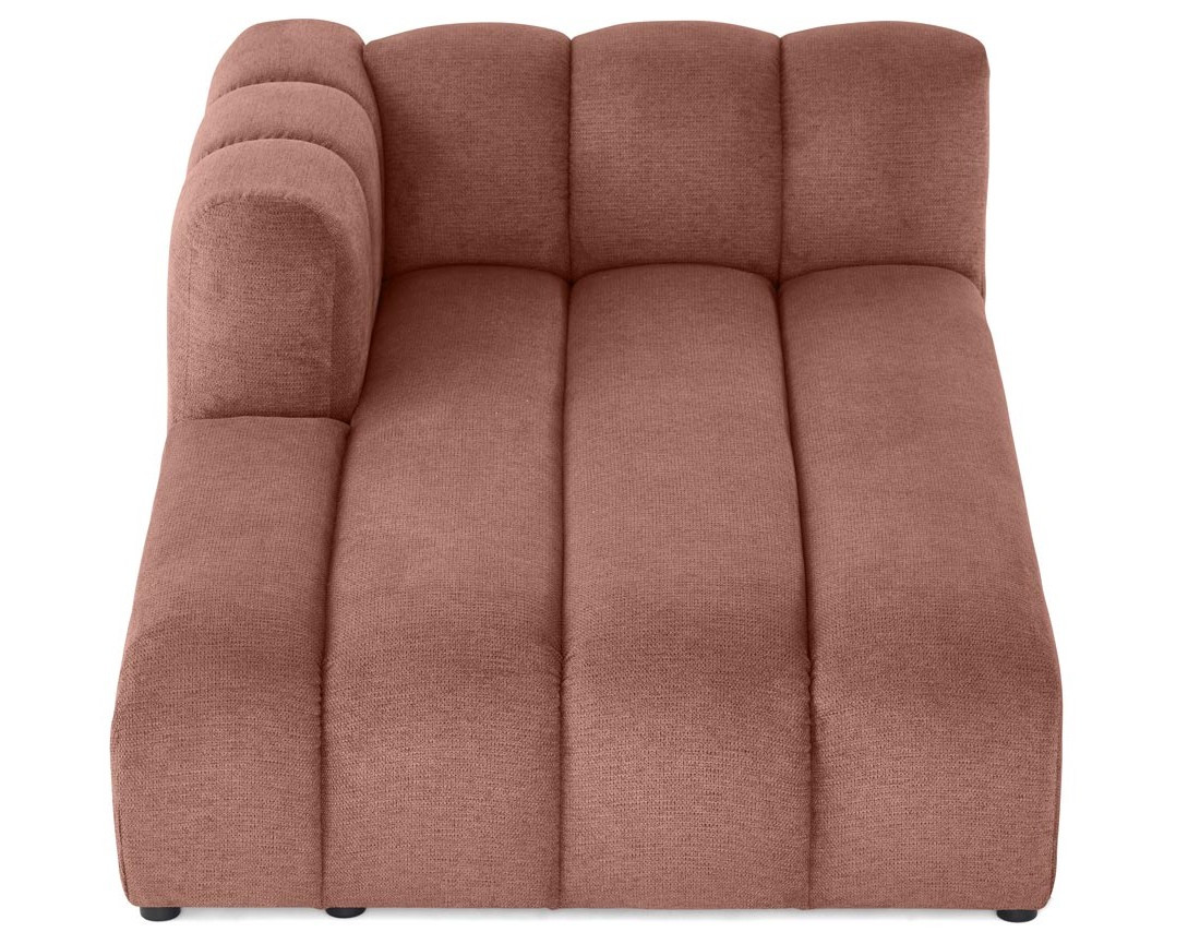 Module d'assise méridienne gauche en tissu texturé Debbie Module d'assise méridienne gauche en tissu texturé Debbie