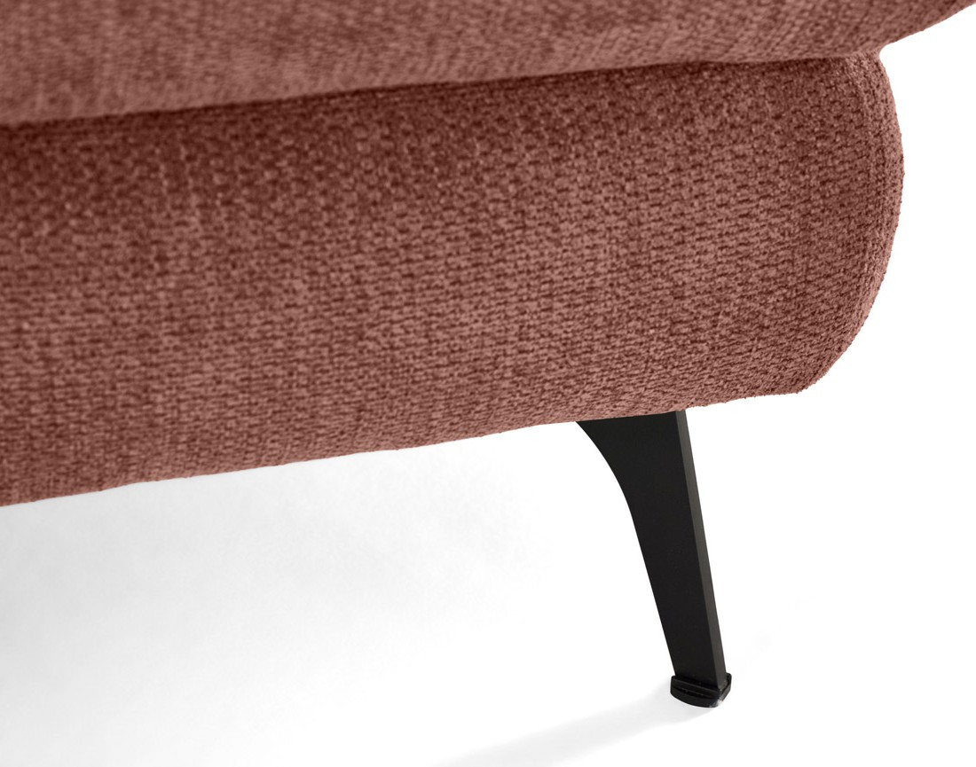 Canapé d'angle gauche 4 places convertible avec coffre en tissu texturé Ninon Canapé d'angle gauche 4 places convertible avec coffre en tissu texturé Ninon