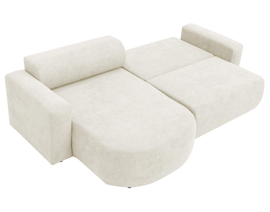 Canapé d'angle réversible 4 places convertible avec coffre en tissu Brunello Canapé d'angle réversible 4 places convertible avec coffre en tissu Brunello