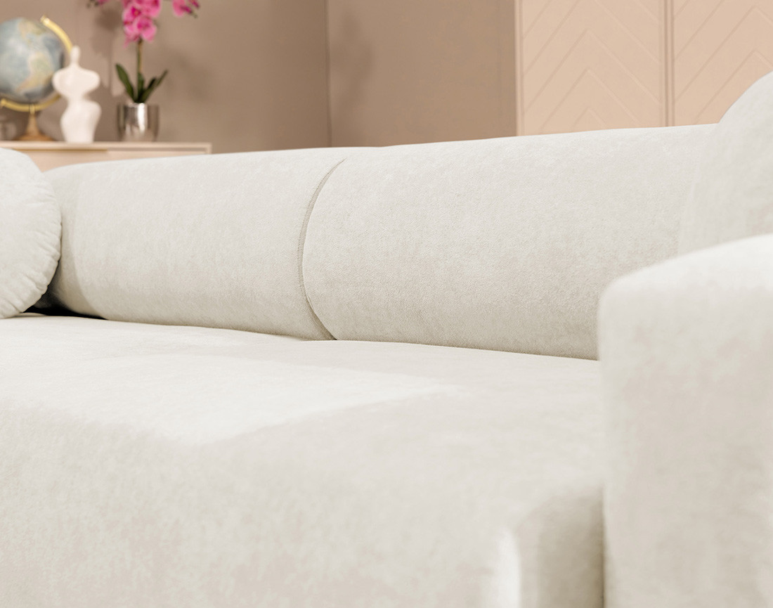 Canapé d'angle réversible 4 places convertible avec coffre en tissu Brunello Canapé d'angle réversible 4 places convertible avec coffre en tissu Brunello