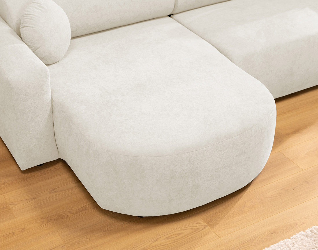 Canapé d'angle réversible 4 places convertible avec coffre en tissu Brunello Canapé d'angle réversible 4 places convertible avec coffre en tissu Brunello