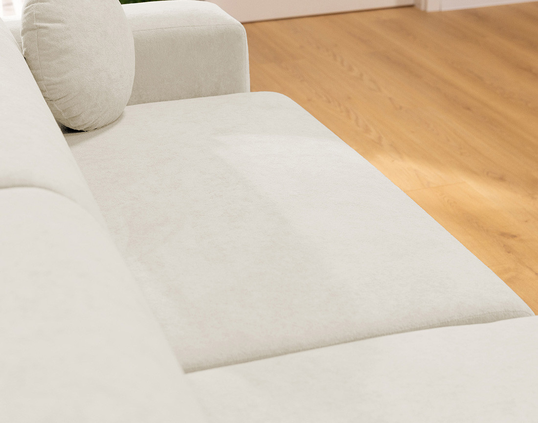 Canapé d'angle réversible 4 places convertible avec coffre en tissu Brunello Canapé d'angle réversible 4 places convertible avec coffre en tissu Brunello