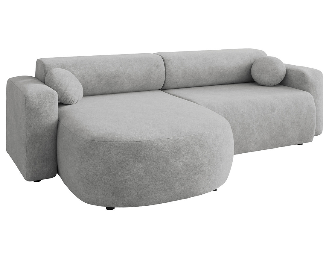 Canapé d'angle réversible 4 places convertible avec coffre en tissu Brunello Canapé d'angle réversible 4 places convertible avec coffre en tissu Brunello