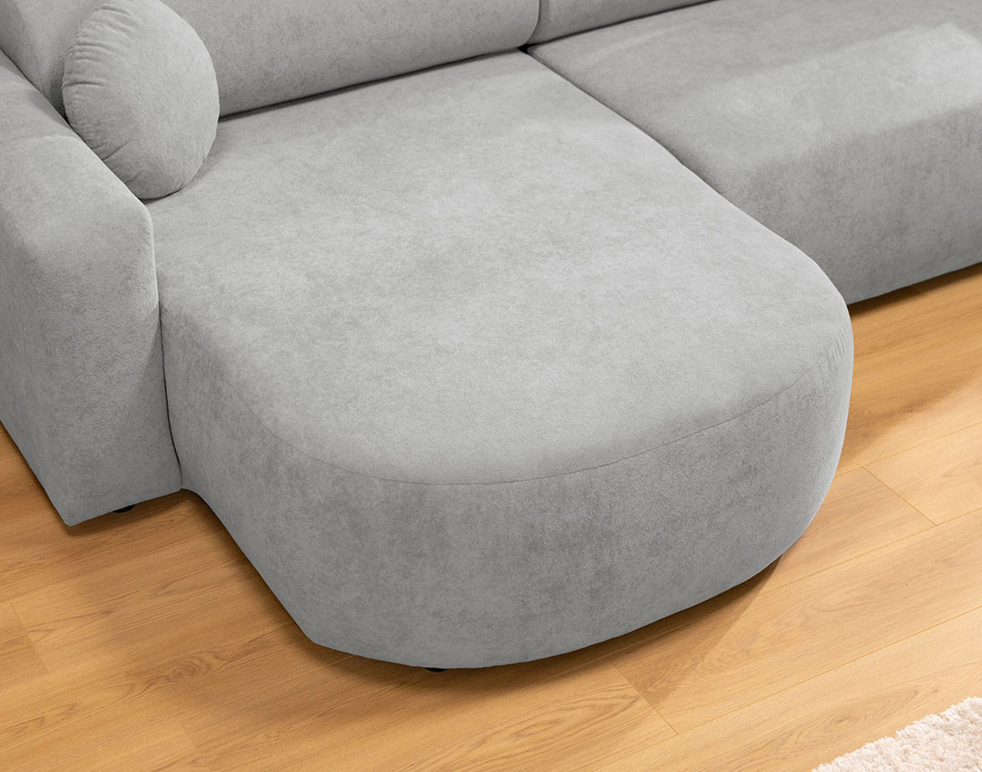 Canapé d'angle réversible 4 places convertible avec coffre en tissu Brunello Canapé d'angle réversible 4 places convertible avec coffre en tissu Brunello