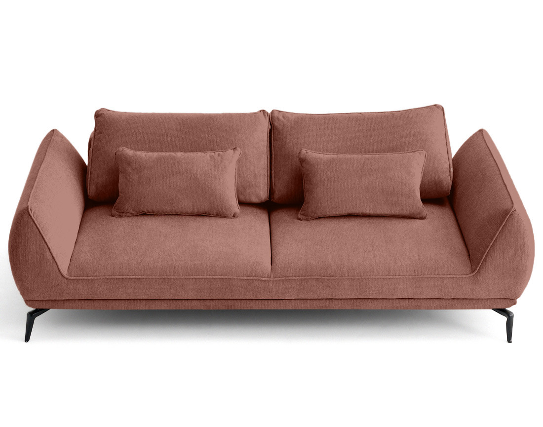 Canapé droit 3 places convertible en tissu texturé Arica Canapé droit 3 places convertible en tissu texturé Arica